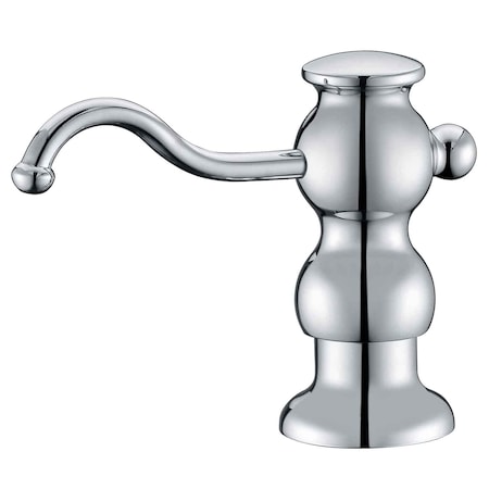 Whitehaus Solid Brass Soap/Lotion Dispenser, Polished Chrome WHSD031-C